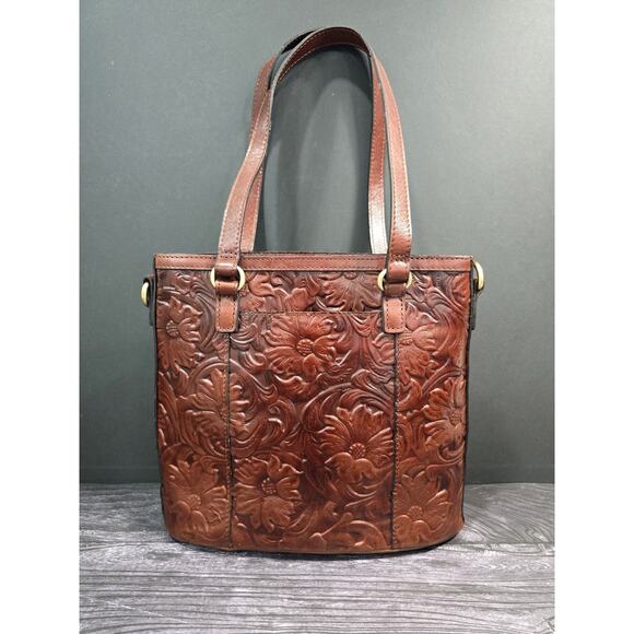Patricia Nash 10th Anniversary Lundy Tote British Tan Tooled Leather NWOT P74833 - Picture 5 of 11